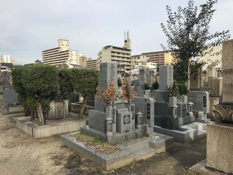 大阪市設 北霊園　平坦な参道