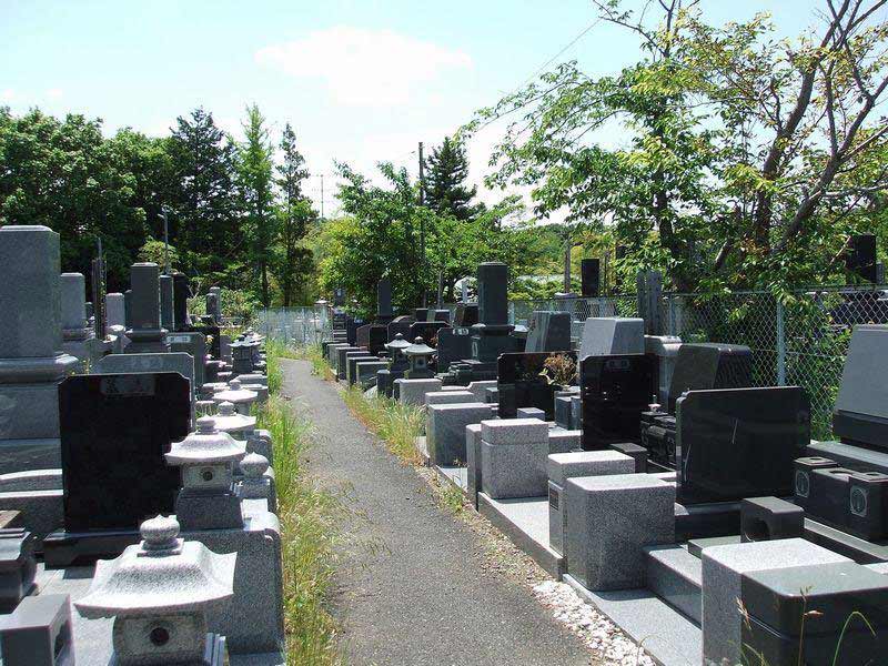 栄町霊園　日の当たる園内