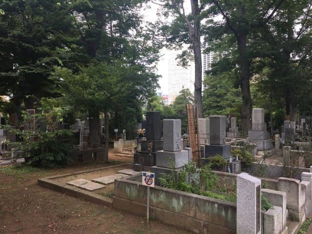 都立 雑司ヶ谷霊園　木々に包まれた墓域