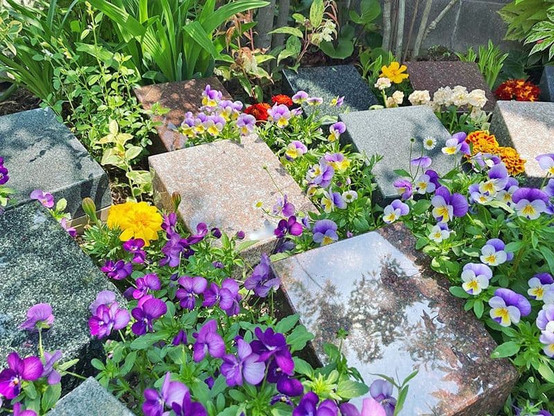 季節ごとの花に囲まれてお眠りいただけます。