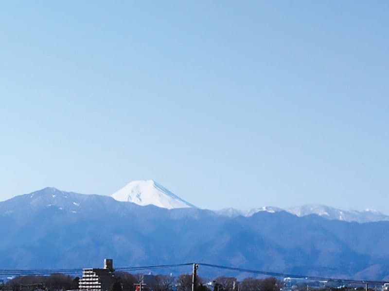 メモリアルサンステージ　霊園から見える富士山